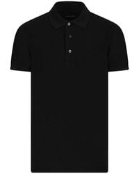 Tom Ford - Tops ,Zwart ,Katoen Piquet Polo - Lyst