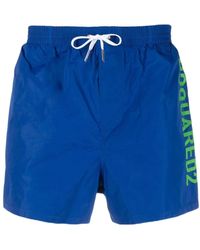 DSquared² - Badmode ,Blauw ,Badpak Met Zijlogo - Lyst