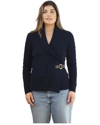 Ralph Lauren - Lauren Crossover Knit Met Gesp - Lyst