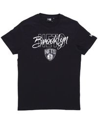 KTZ - Brooklyn nets script tee schwarz/weiß - Lyst
