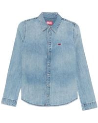 DIESEL - Overhemden ,Blauw ,Denim De-Eazy Denim Shirt - Lyst