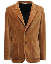 Paolo Pecora - Jassen ,Bruin ,Velvet Jacket Terra - Lyst