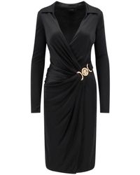 Versace - Abito Midi A Portafoglio - Lyst