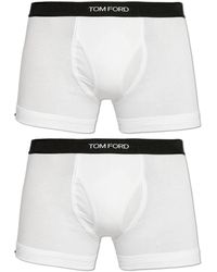 Tom Ford - Ondergoed ,Wit ,Katoen Set Van Twee Logo Tailleband Stretched Slips - Lyst