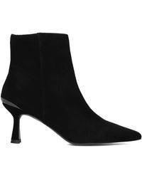 Stefano Lauran - Schwarze Wildleder Stiefeletten Für Damen - Lyst