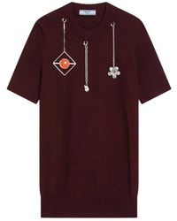 Prada - Truien & Vesten ,Roze ,Maglia Girocollo - Lyst