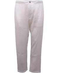 Alpha Studio - Linnen Broek Met Trekkoord - Lyst