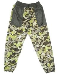 Nike - Fitness ,Veelkleurig ,Polyester Trainingsbroek Met Bloemenprint - Lyst