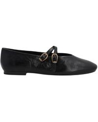 Frau - Ballerina Mit Doppelriemen - Lyst