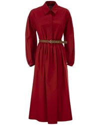 Max Mara - Mstmarmo Katoenen Overhemdjurk - Lyst