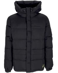 Propaganda - Jassen ,Zwart ,Polyester Zwarte Puff Donsjas Met Capuchon - Lyst