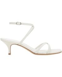 Guglielmo Rotta - Schoenen ,Wit ,Leer Witte Sandalen Met Lage Hak Voor Gemaakt Van Premium Italiaans Leer Er 00119718 - Lyst