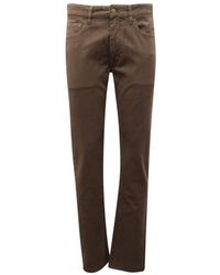 Grifoni - Groene Slim Fit Jude Broek - Lyst