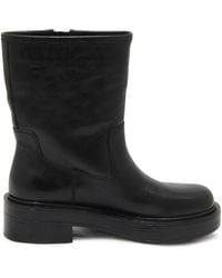Emanuélle Vee - Schoenen ,Zwart ,Zwarte Biker Medusa Laarzen Met Strass Gesp - Lyst