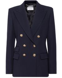 Philipp Plein - Jassen ,Blauw ,Wol Marine Fit Double-Breasted Blazer Teddy - Lyst