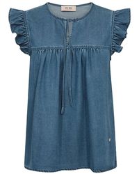 Mos Mosh - Overhemden ,Blauw ,Denim Blouses - Lyst