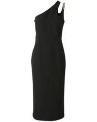 Liu Jo - Schwarzes One-Shoulder Tubino Kleid - Lyst