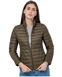 J.O.T.T - Jassen ,Groen ,Leer Army Cha Lichtgewicht Donzen Jas - Lyst