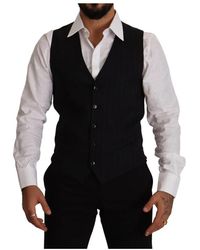 Dolce & Gabbana - Gilet in lana a righe - Lyst