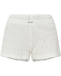 Munthe - Korte Broeken ,Wit ,Katoen Nettie Shorts - Lyst