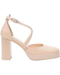 Nero Giardini - Schoenen ,Leer Leren Blokhak Schoenen - Lyst