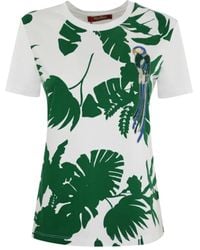 Max Mara - Tops ,Wit ,Katoen Won T-Shirt Met Voorprint - Lyst