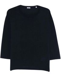Aspesi - Truien & Vesten ,Blauw ,Katoen Rondgebreide Trui - Lyst