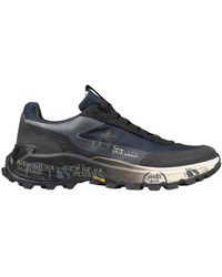Premiata - Schoenen ,Blauw ,Leer Blauwe Sneakers Met Eva Rubberen Zool - Lyst
