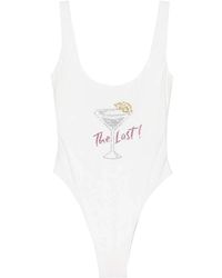 Oséree - Badmode ,Wit ,Badpak Met Scoop-Hals En Strass - Lyst