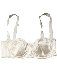 Dolce & Gabbana - Ondergoed ,Wit ,Polyester Semi-Pad Balconette Bh Met Beugel - Lyst