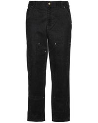 Dickies - Broeken ,Zwart ,Katoen Denim Katoenen Broek Met Goudkleurige Klinknagels - Lyst