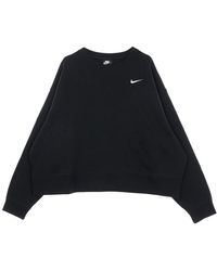 Nike - Schwarz/weiß sports crew sweatshirt - Lyst