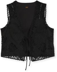 BOSS - Sleeveless Tops - Lyst