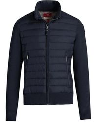 Parajumpers - Jassen ,Blauw ,Wol Hybride Knit & Puffer Jas - Lyst
