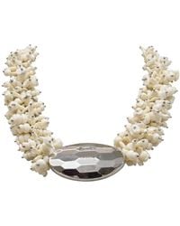 Liviana Conti - Coral And Metal Circle Necklace - Lyst