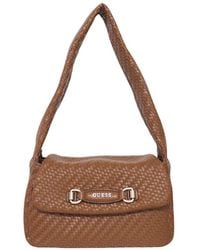 Guess - Damen-Schultertasche Aus Kunstleder Mit Logo - Lyst