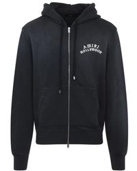 Amiri - Felpa in cotone ardesia - Lyst