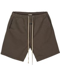 Fear Of God - Braune bermuda-shorts elastischer bund logo - Lyst