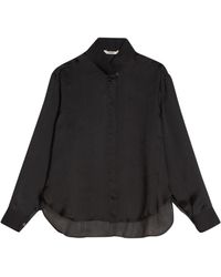 Barena - Camisa de tela de terciopelo con tapeta de botones oculta - Lyst
