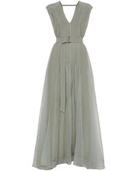 Brunello Cucinelli - Monili Geplooide Jurk - Lyst
