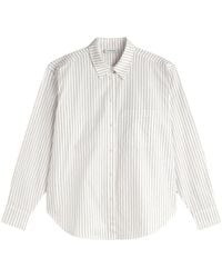 Anine Bing - Klassisches weißes hemd mit jacquard-monogramm - Lyst