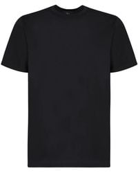 Herno - Tops ,Zwart ,Katoen Katoenen T-Shirt Met Korte Mouwen, Ronde Hals - Lyst