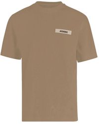Jacquemus - Tops ,Katoen Gros Grain T-Shirt - Lyst