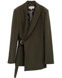 Loewe - Jassen ,Groen ,Wol Tailored Jacket - Lyst