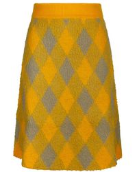 Burberry - Skirts > Midi Skirts - Lyst