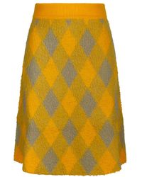 Burberry - Skirts > midi skirts - Lyst