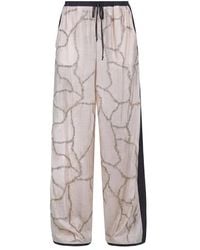 Souvenir Clubbing - Broeken ,Geel ,Polyester Wide Broeken - Lyst
