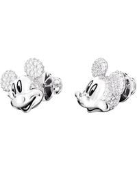 Swarovski - Disney Mickey Mouse Damen Ohrringe, Weiß, Rhodiumplattiert, Artikelnummer 5668781 - Lyst