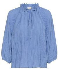 Kaffe - Feminine bluse mit v-ausschnitt - Lyst