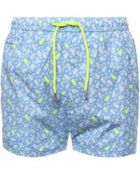 Mc2 Saint Barth - Blaue Meereskleidung Mit All-Over-Print - Lyst